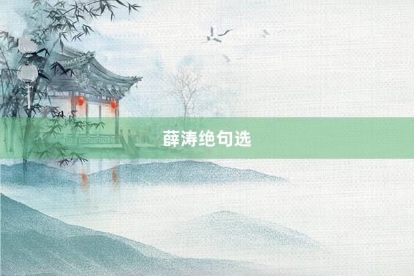 薛涛绝句选