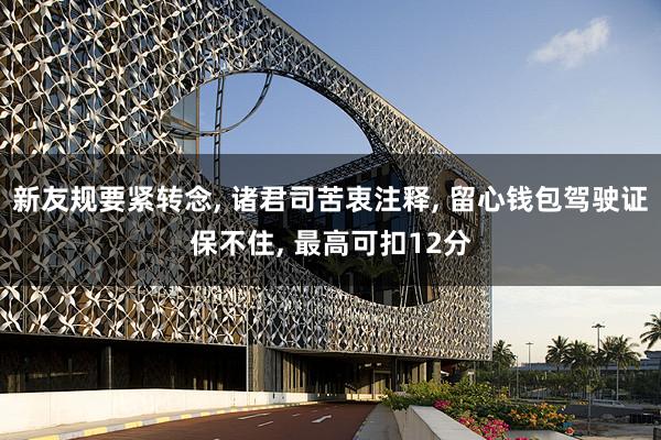 新友规要紧转念, 诸君司苦衷注释, 留心钱包驾驶证保不住, 最高可扣12分
